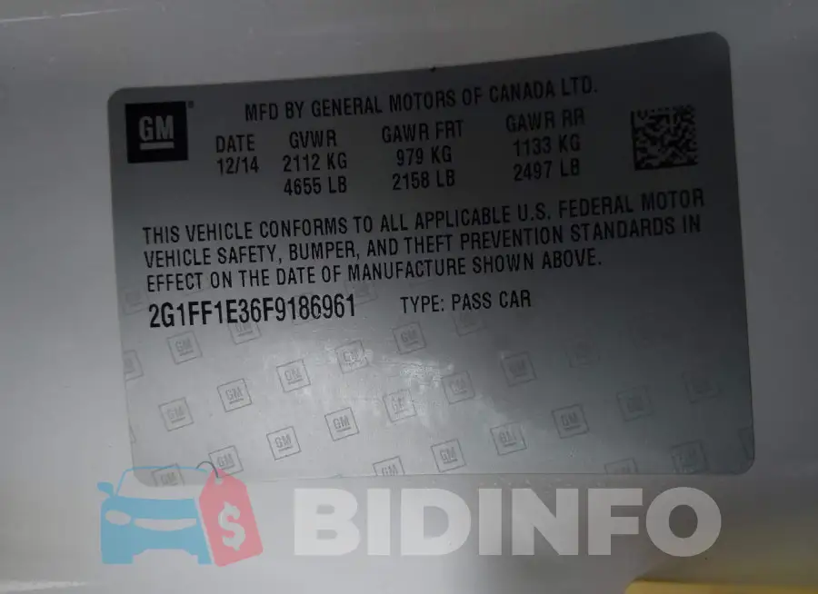2G1FF1E36F9186961 Photo# 9
