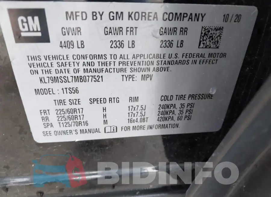 KL79MSSL7MB077521 Photo# 9