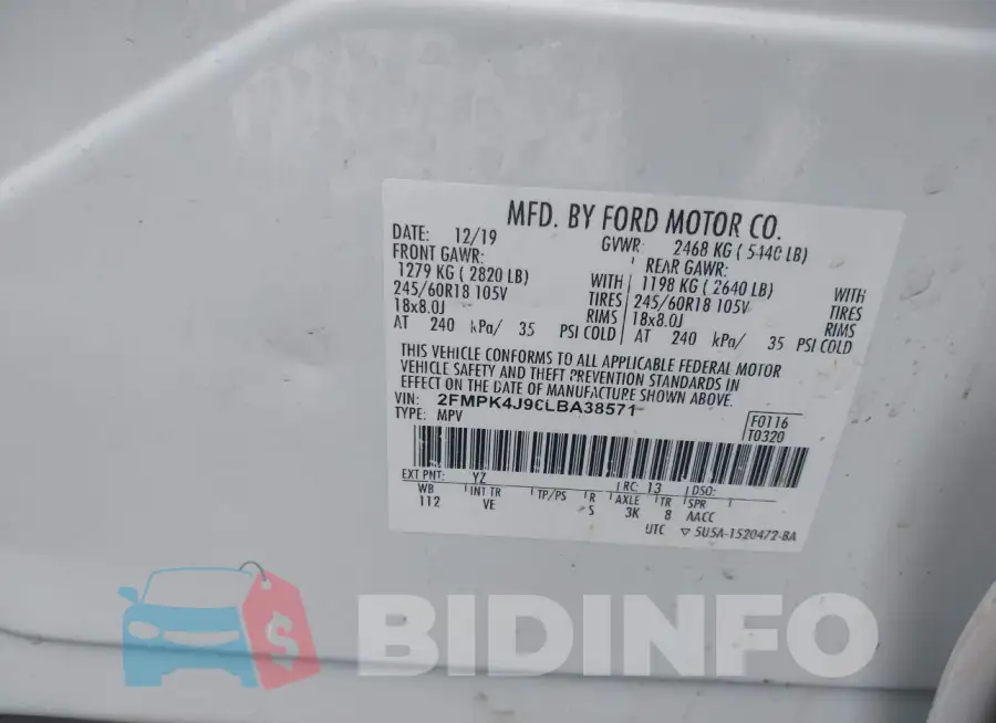 2FMPK4J96LBA38571 Photo# 9