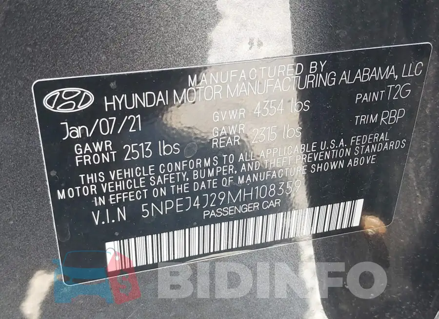5NPEJ4J29MH108359 Photo# 9