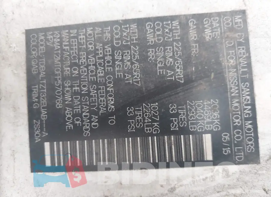 KNMAT2MT0FP570768 Photo# 8