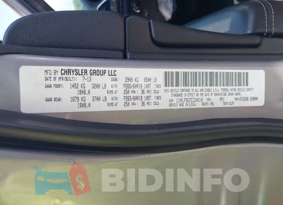 1C4RJFBG7EC246101 Photo# 9