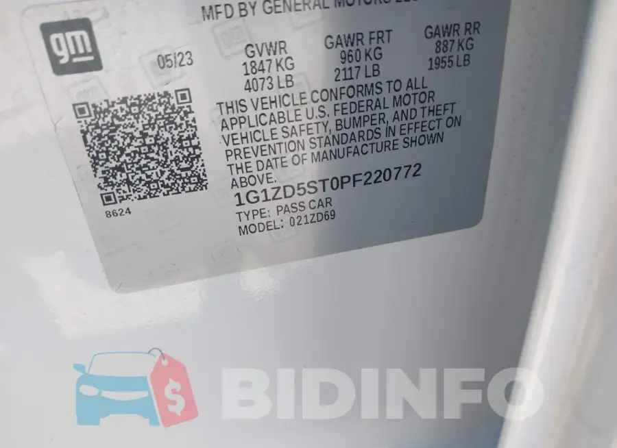 1G1ZD5ST0PF220772 Photo# 9