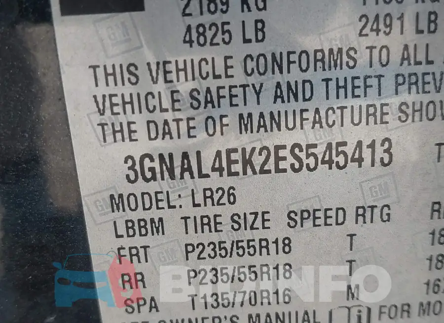 3GNAL4EK2ES545413 Photo# 9