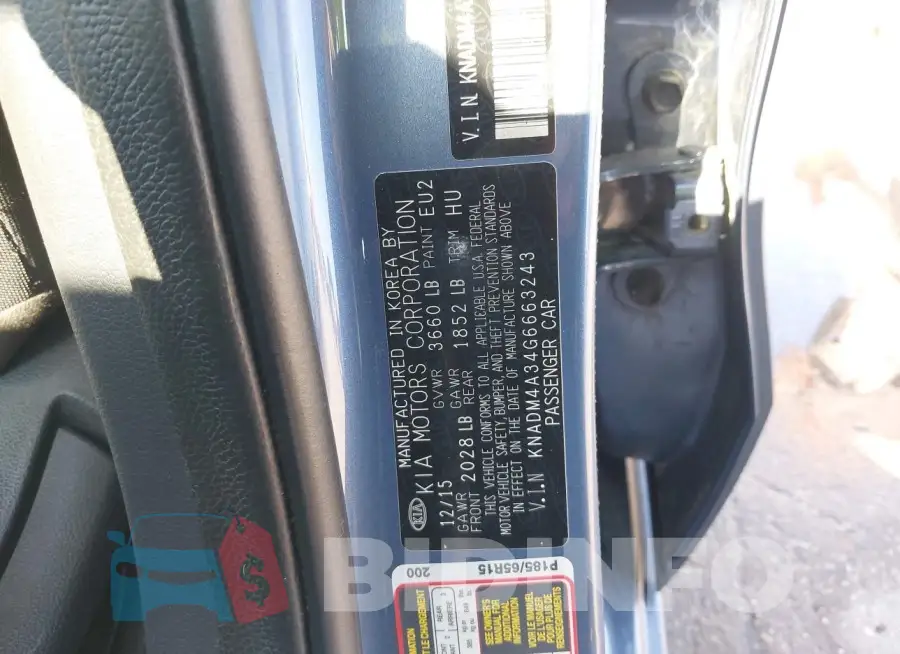 KNADM4A34G6663243 Photo# 9