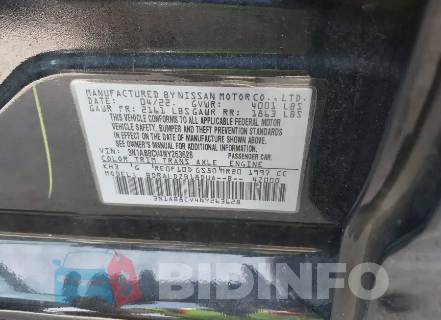 3N1AB8CV4NY263628 Photo# 9
