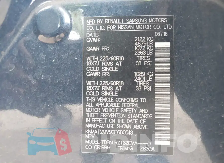KNMAT2MV9GP680513 Photo# 9
