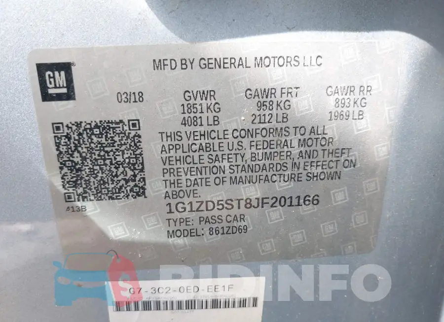 1G1ZD5ST8JF201166 Photo# 9