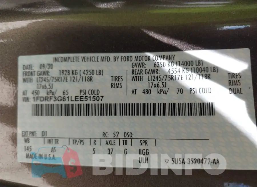 1FDRF3G61LEE51507 Photo# 8