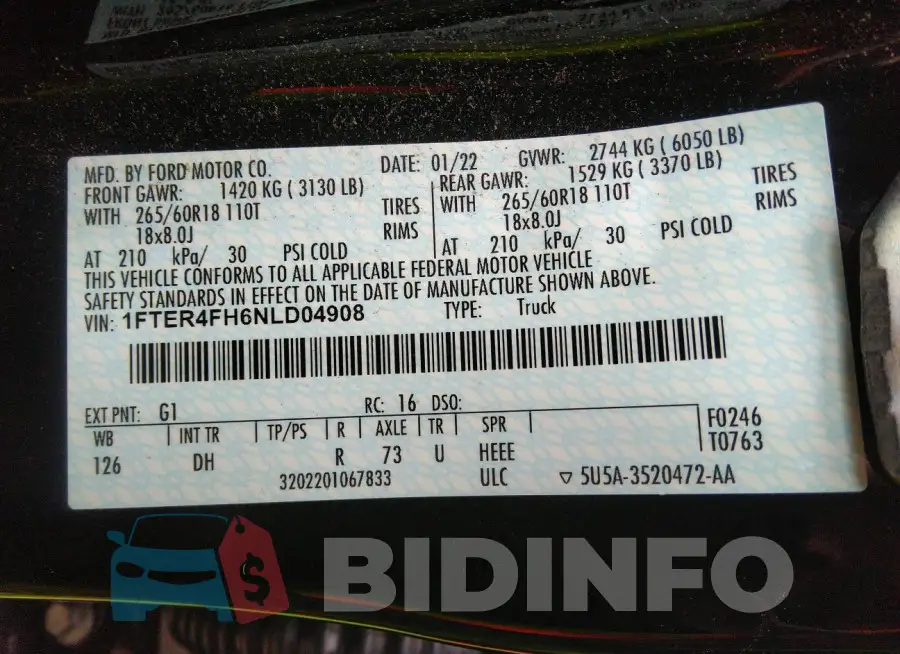 1FTER4FH6NLD04908 Photo# 9