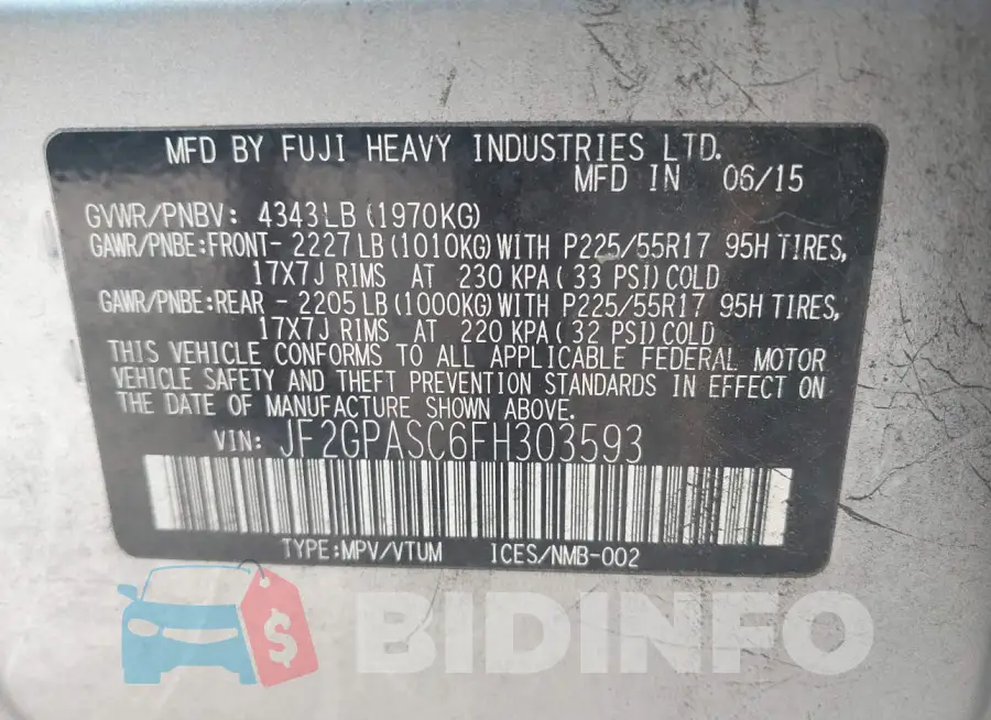 JF2GPASC6FH303593 Photo# 9