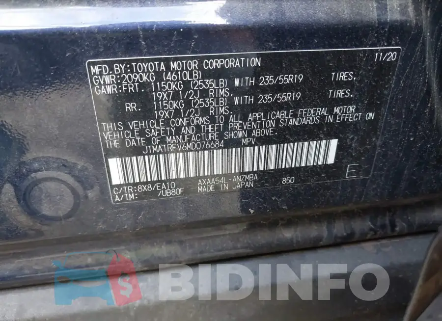 JTMA1RFV6MD076684 Photo# 9