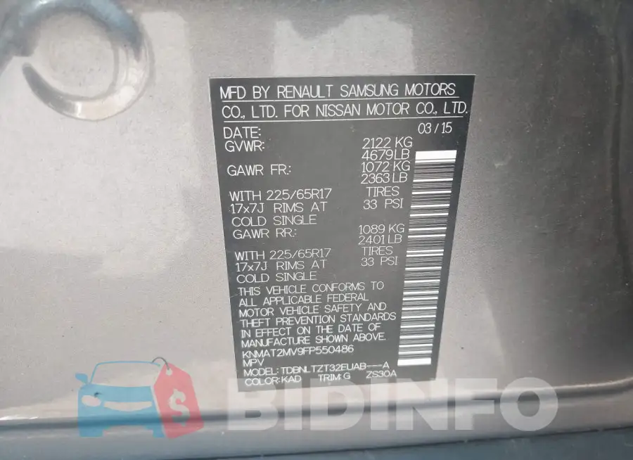 KNMAT2MV9FP550486 Photo# 9