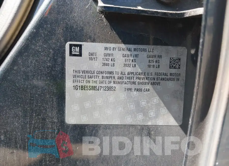 1G1BE5SM5J7123852 Photo# 9