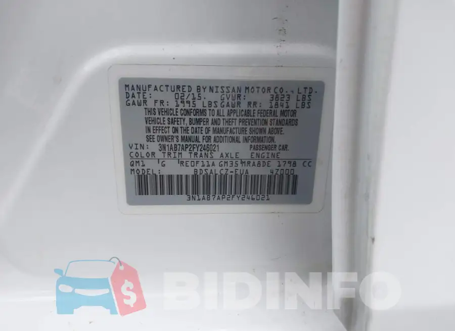 3N1AB7AP2FY246021 Photo# 9