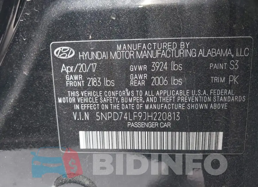 5NPD74LF9JH220813 Photo# 9