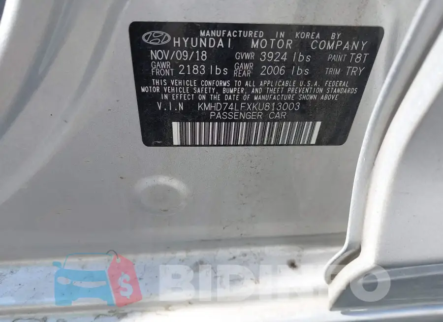 KMHD74LFXKU813003 Photo# 9