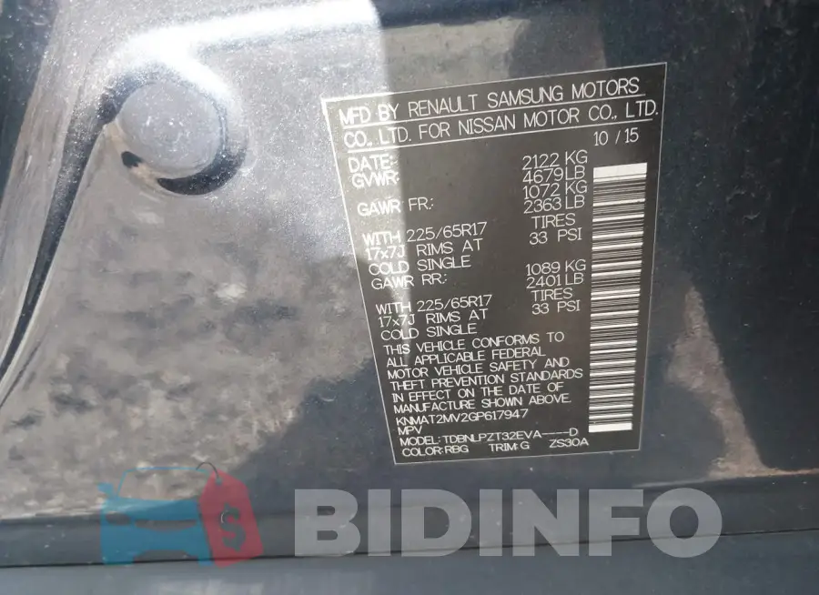KNMAT2MV2GP617947 Photo# 9