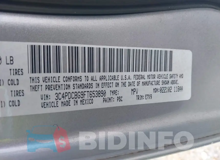 3C4PDCBG9FT653890 Photo# 9