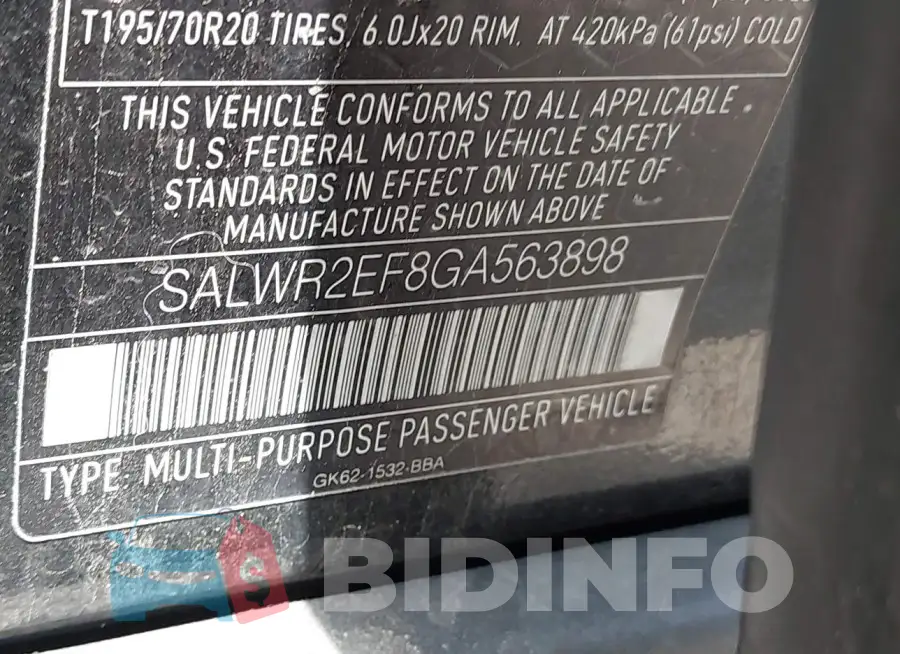 SALWR2EF8GA563898 Photo# 9