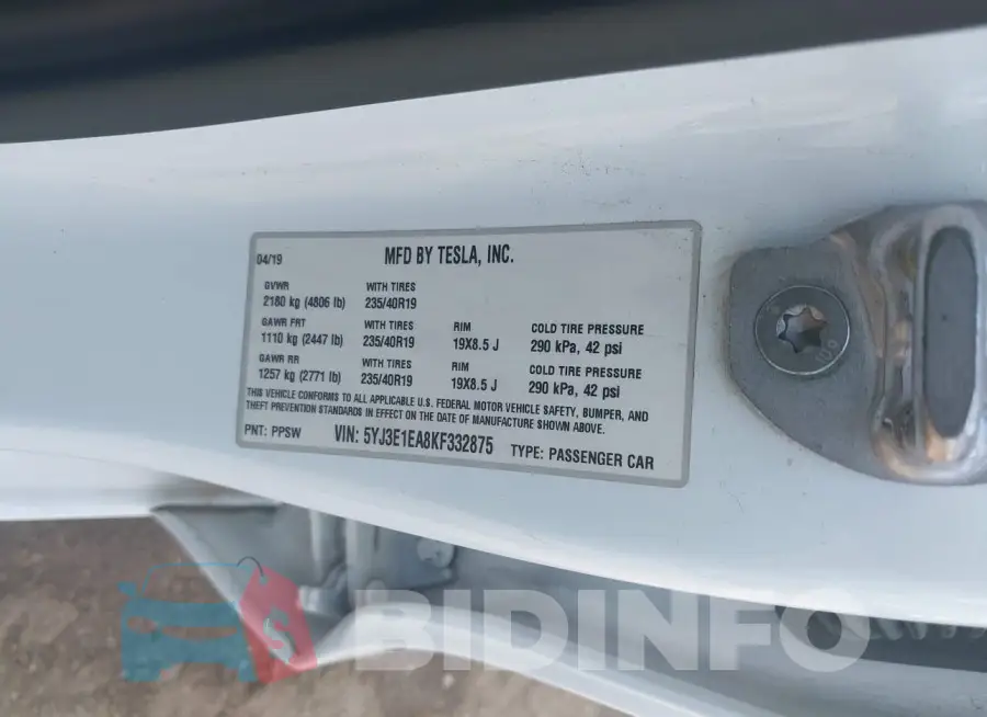 5YJ3E1EA8KF332875 Photo# 9