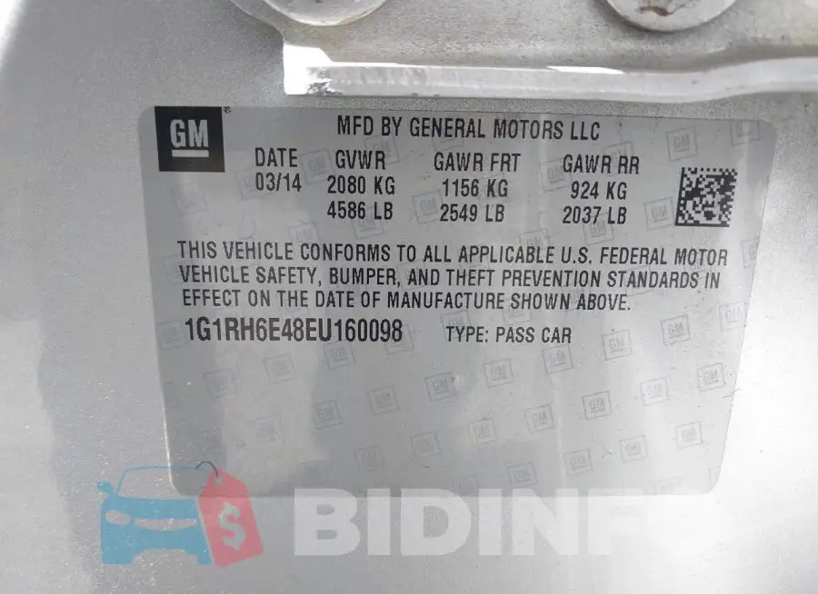 1G1RH6E48EU160098 Photo# 9