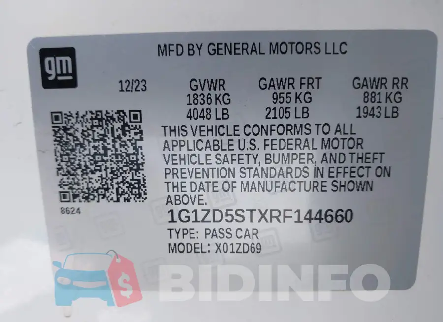 1G1ZD5STXRF144660 Photo# 9