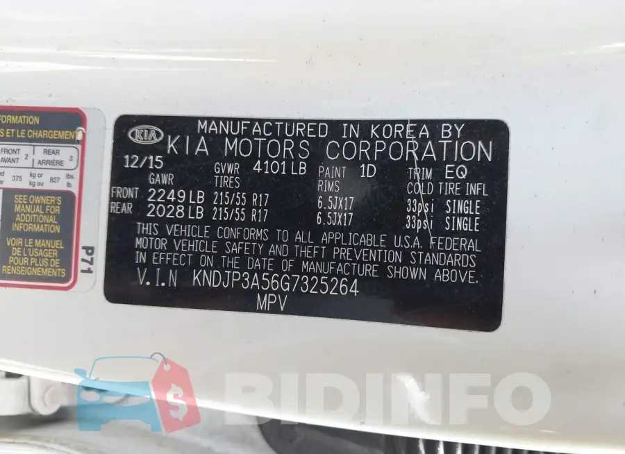KNDJP3A56G7325264 Photo# 9