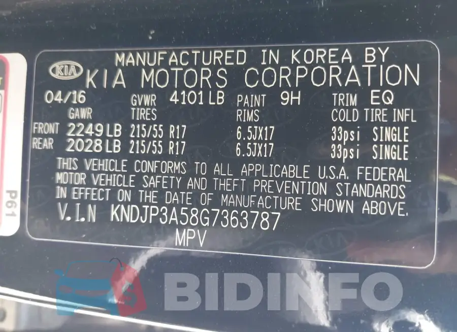KNDJP3A58G7363787 Photo# 9