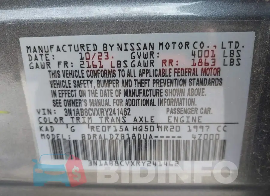 3N1AB8CVXRY241462 Photo# 9