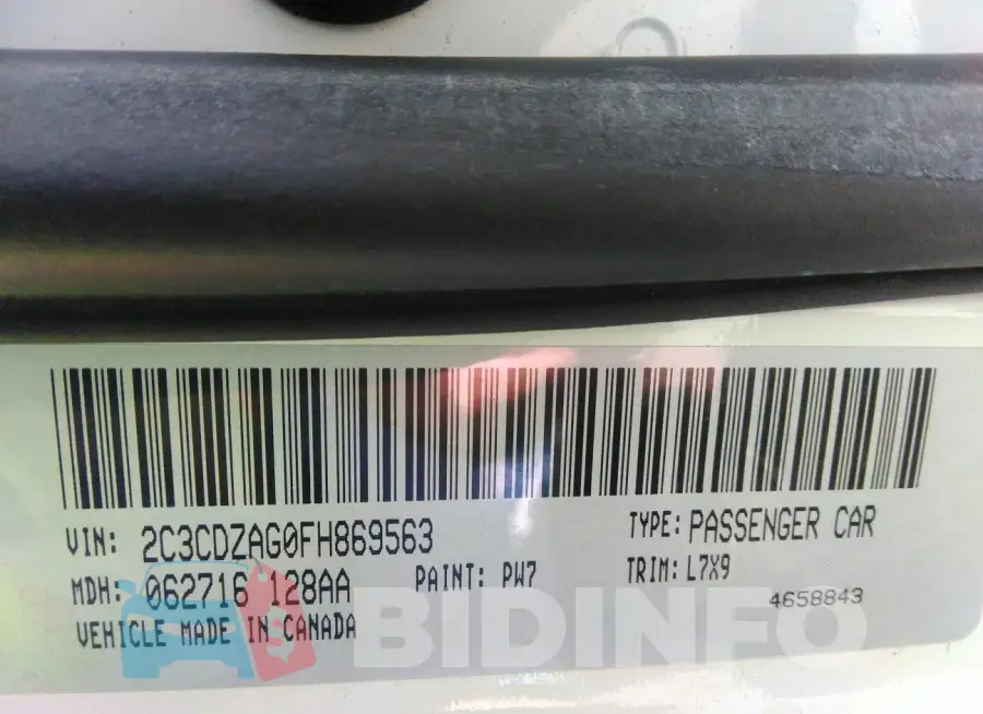 2C3CDZAG0FH869563 Photo# 9