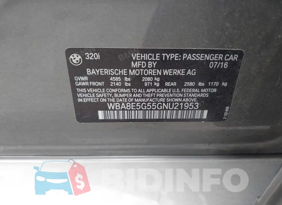 WBA8E5G55GNU21953 Photo# 9