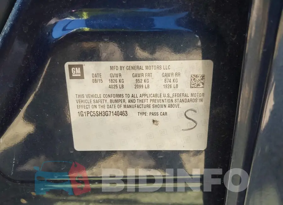 1G1PC5SH3G7140463 Photo# 9
