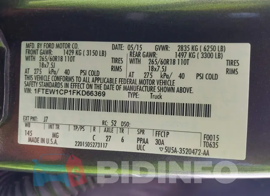 1FTEW1CP1FKD66369 Photo# 9
