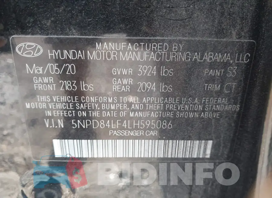 5NPD84LF4LH595086 Photo# 9