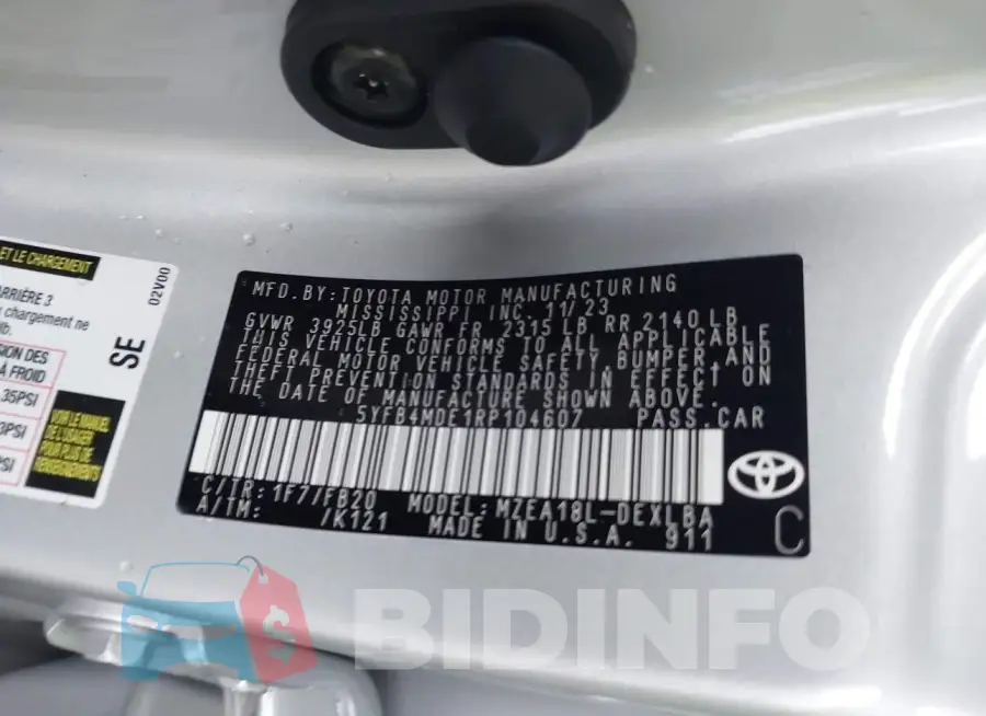5YFB4MDE1RP104607 Photo# 9