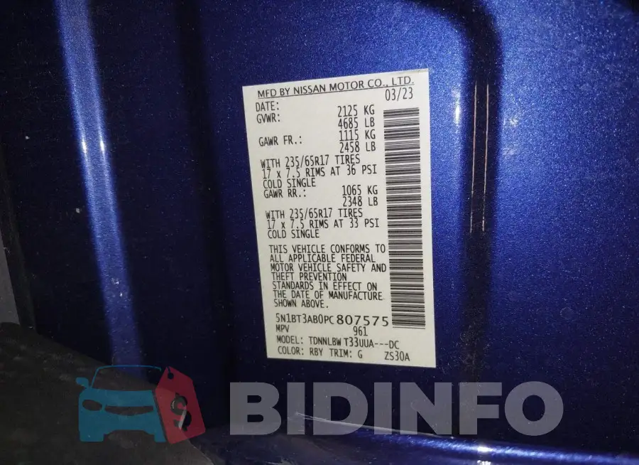 5N1BT3AB0PC807575 Photo# 9