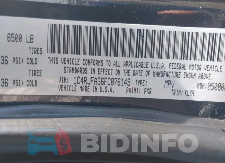 1C4RJFAG6FC876145 Photo# 9