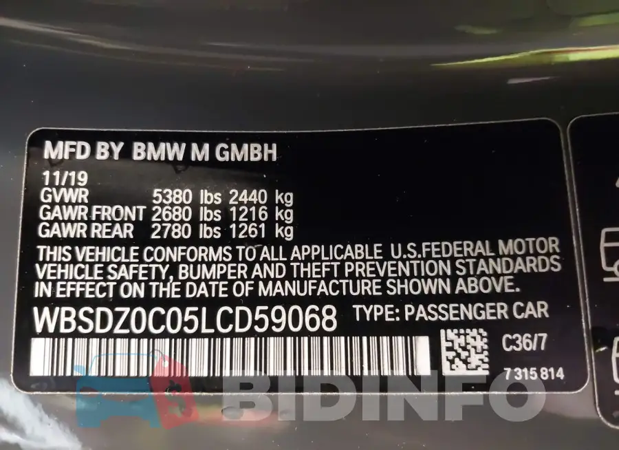 WBSDZ0C05LCD59068 Photo# 9