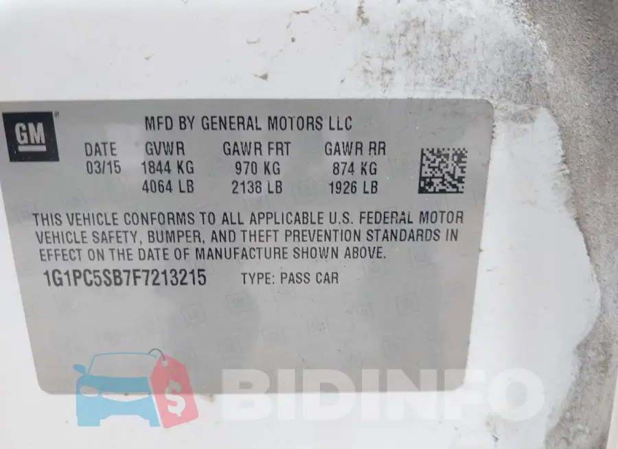 1G1PC5SB7F7213215 Photo# 9