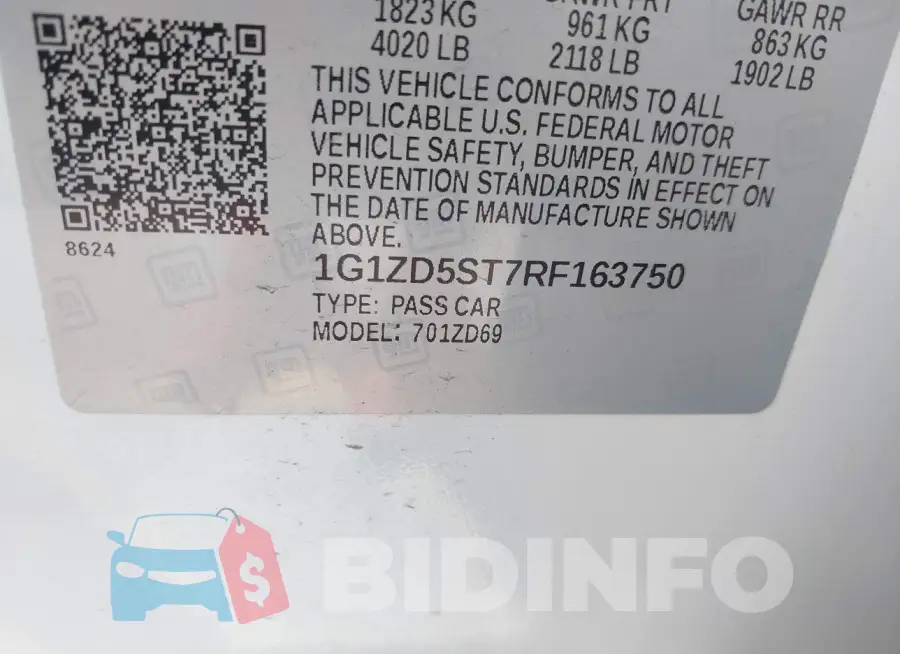 1G1ZD5ST7RF163750 Photo# 9