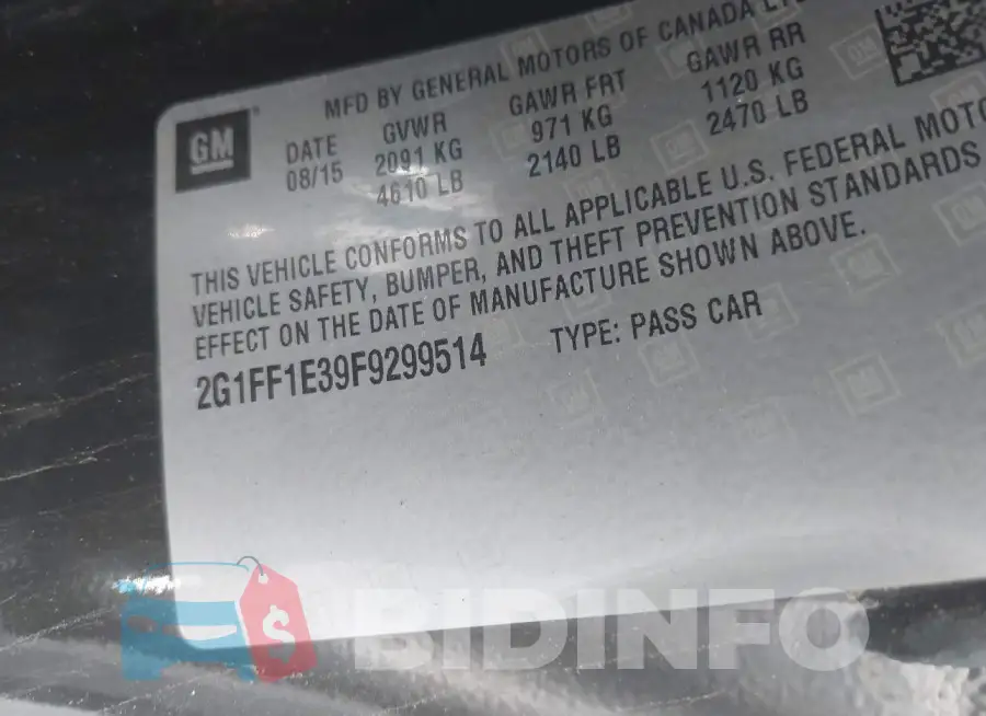 2G1FF1E39F9299514 Photo# 9
