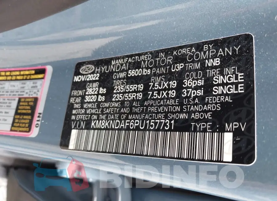 KM8KNDAF6PU157731 Photo# 9