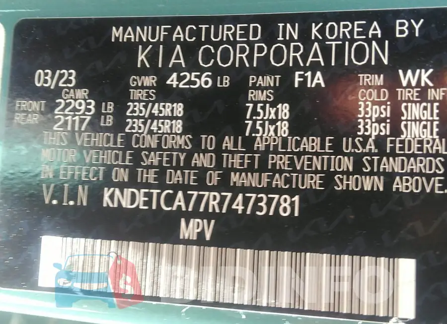 KNDETCA77R7473781 Photo# 9