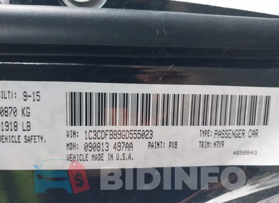 1C3CDFBB9GD555023 Photo# 9