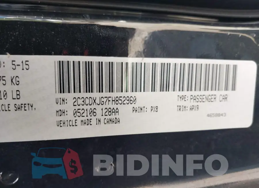 2C3CDXJG7FH852960 Photo# 9