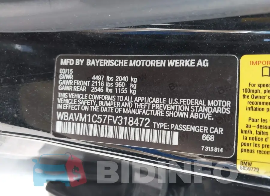 WBAVM1C57FV318472 Photo# 9