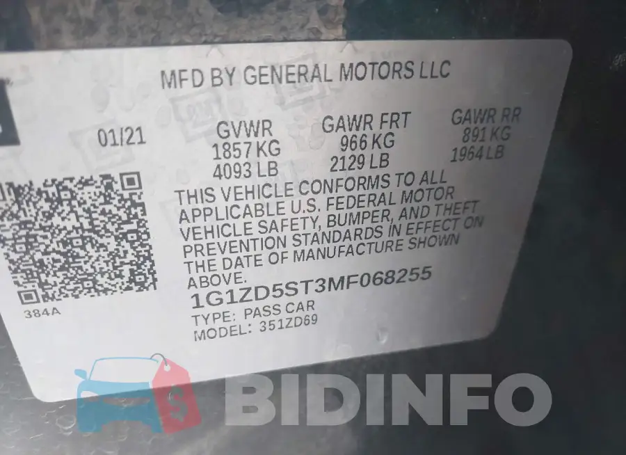 1G1ZD5ST3MF068255 Photo# 9