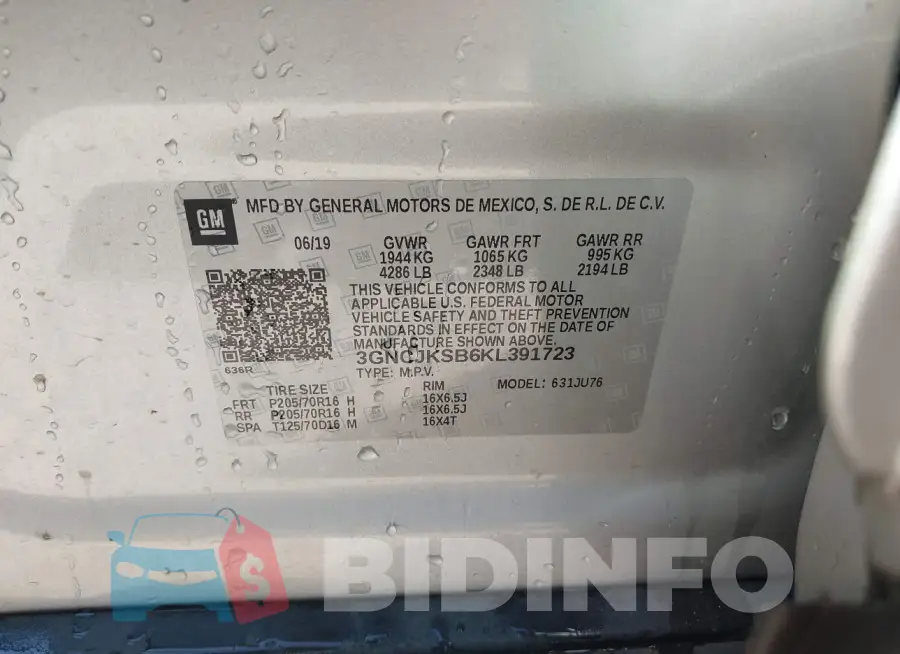 3GNCJKSB6KL391723 Photo# 9