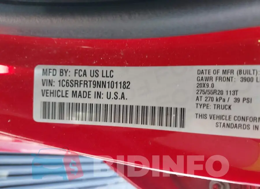 1C6SRFRT9NN101182 Photo# 9